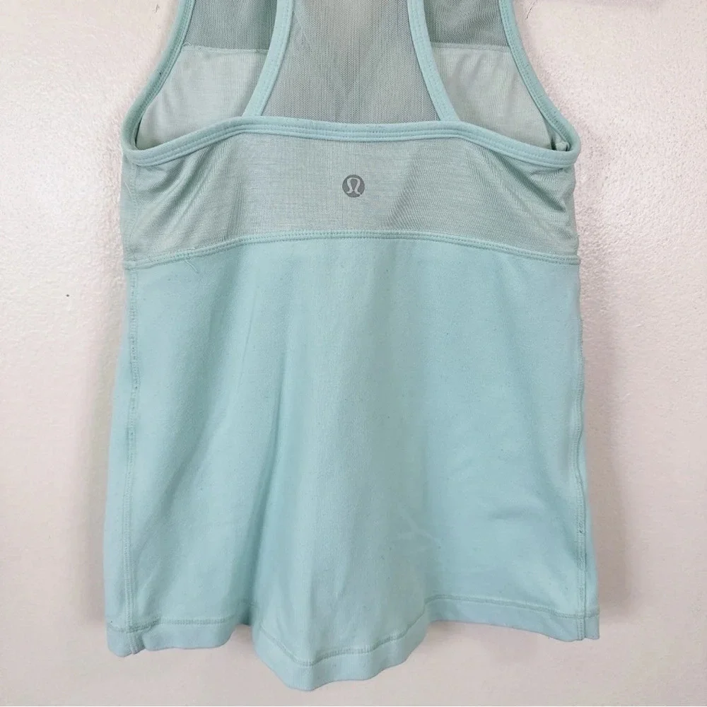 Lululemon Deep V Tank Padded Mint Color Athletic Tank Top